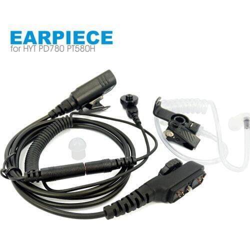 FBI Headset Earpiece Mic for Hytera HYT PD700 PD700G PD702G PD705G PD752 PD780 PD782 PD785 PD785G PT580H Walkie Talkie Radio
