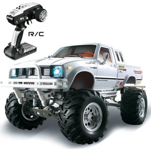 HG 1/10 RC White Pickup 4*4 P407 Rally Car Racing Crawler Truck 2.4G RTR Motor Model Outdoor toys for boys gift TH04710-SMT6