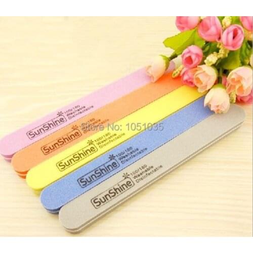 Good Quality 100/180 grits square Sponge Nail File manicre tool nail sanding file 20 Pcs/Lot
