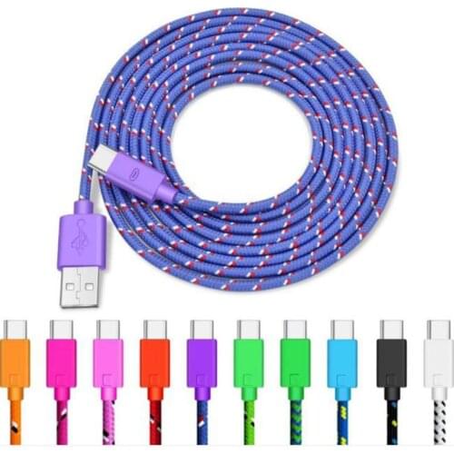 Fast Charging USB Type C Cable 1m 2m Charger for huawei p9 p10 p20 mate 10 pro lite samsung S9 S10 Plus s8 Note 9 data cable