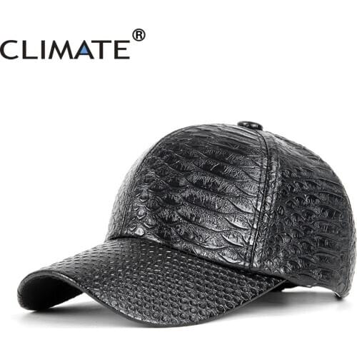 CLIMATE Crocodile Snak Skin Cap Street Dancer Hip Hop Cap Skin Rapper Solid Cap Blank Black HipHop Dancer Snapback Caps Hat