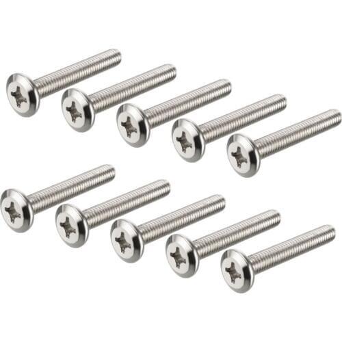 UXCELL M6x45mm Carbon Steel Furniture Bolts Fastener Phillips Head Screws M6x40mm M6x55mm M6x70mm M6x50mm 10pcs