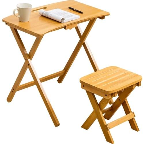 Multi functional folding table modern simple solid wood computer table durable childrens learning writing desk