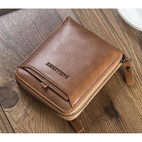 Mens Wallet Genuine Leather Card Holders Coin Purse Small Mini Vertical Business Money Bag Purse Pocket Luxury