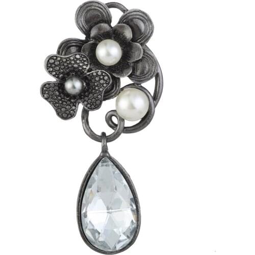 2018 new spot water drop brooch, high-grade pearl roses, brooch, Brooks, costumes, shoes accessories