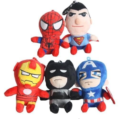 Wholesale 25pcs/lot New 15cm Cartoon Anime Super Heroes Small Pendants Cute Spider Iron Stuffed and Plush Toys Gifts