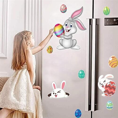 Easter Bunny Egg Fridge Magnets Refrigerator Magnet Living Room Kitchen Decor Home Decoration Accessories