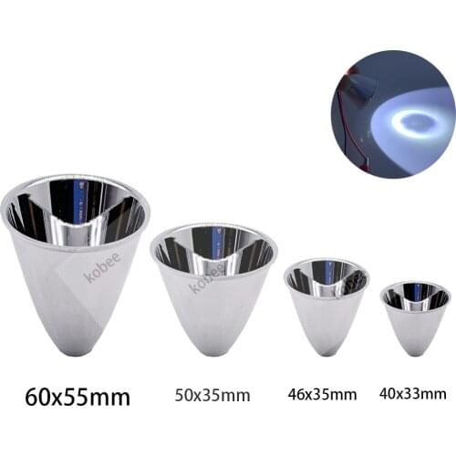 1-10pcs Aluminum LED Flashlight Reflector Condenser Cup reflect cap Dia 41 46 50 60mm