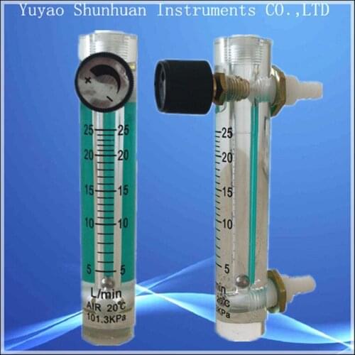 Air Oxygen gas flow meter flowmeter sensor counter caudalimetro flow indicator H=120mm LZQ-5 2.5-25LPM plastic with conectrator
