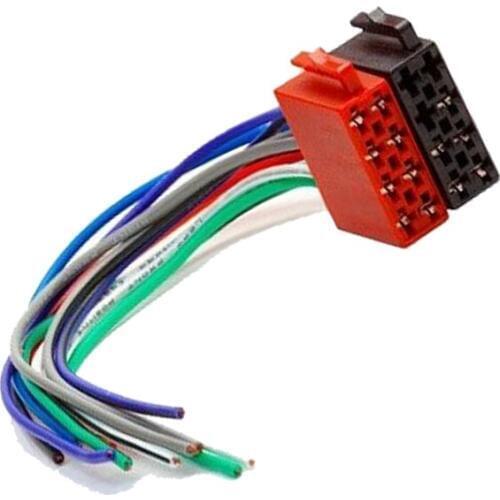 Universal Male ISO Radio Plug Adapter Wiring Harness Loom Hard Wire Stereo Cable Connector Stereo Radio Adaptor