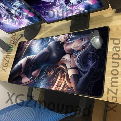 XGZ Large Cartoon Mouse Pad Exquisite Black Lock Edge Popular Anime NieR: Automata Computer Table Mat Natural Rubber Non-slip