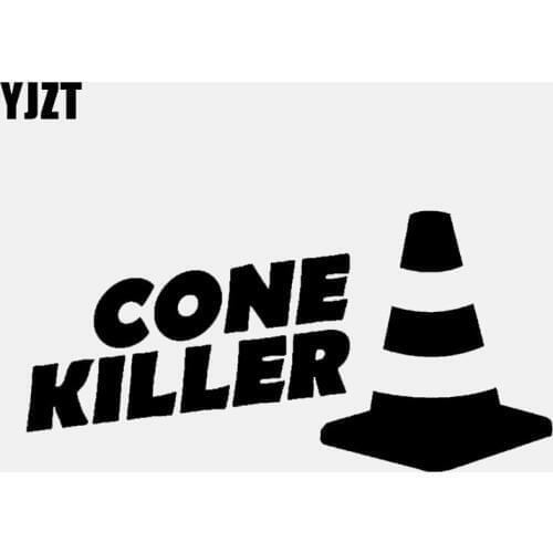 YJZT 18CM*8.8CM For Car Styling CONE KILLER Car Window Vinyl Car Sticker Decal Black Silver C11-1509