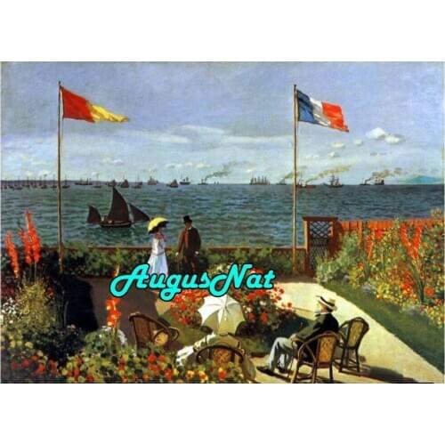 Scenery diamond painting monet diamand embroidery sailing boats stickers diamant dots puzzle picture diamant mosaic poster gift