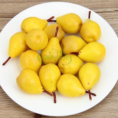 050 Simulated pear/yellow pear model/PVC photographic false fruit props 2.8*5cm