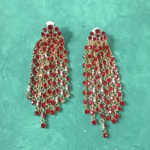 2019 Amybaby Designer High Quality Womens Luxury Vintage Crystal Womens Clip Earring Jewelry For Party