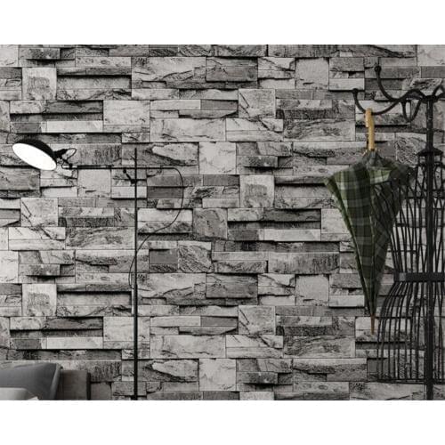 Beibehang 3D Wallpaper Retro Stone Stones Brick Masonry Personality Restaurant Wallpaper Home Decor wallpaper for walls 3 d