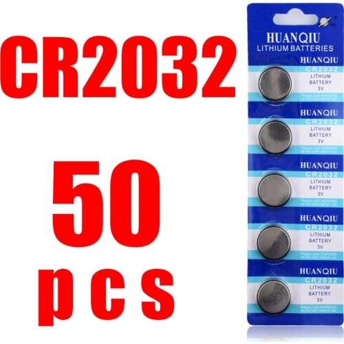 50Pcs CR2032 2032 Button Batteries BR2032 DL2032 ECR2032 Cell Coin Lithium Battery 3V CR 2032 For Watch Electronic Toy Remote