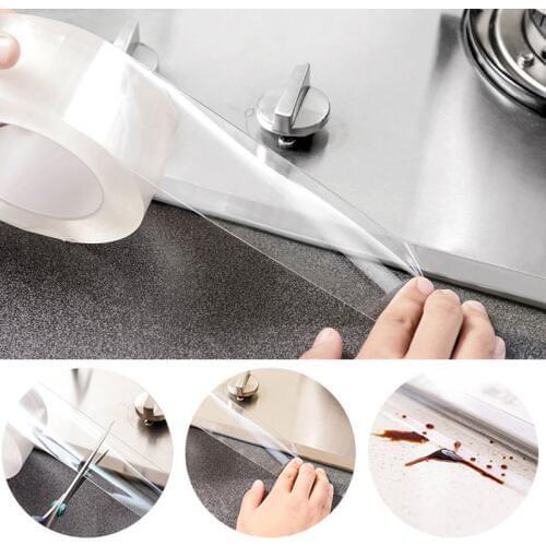 Acrylics Sealing Tape Magic Tapes for Kitchen Bathroom Sink Seal Band Clear Waterproof Wall Corner Seal Sticker