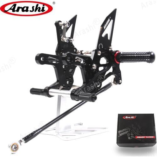 Arashi ZX10R 2011-2015 CNC Adjustable Footrest For KAWASAKI NINJA ZX-10R ZX 10R 11 12 13 14 15 Foot Pegs Rearset ZX1000 ZX1000J