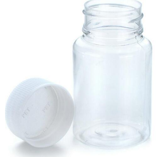 Free shipping 50pcs/lot 20ml PET Transparent Big Mouth Plastic Bottle 0.68 OZ Thick Round Clear Bottle with screw cap