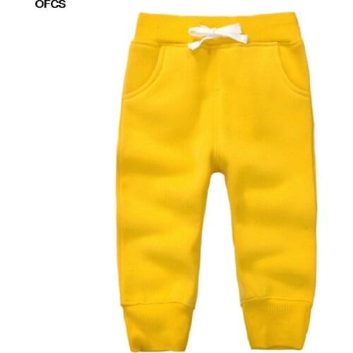 Newborn Baby Pants Winter Warm Long Velvet Trousters For Kids Clothes Running Sportswear Children Pants Boy Girl Clothing 1-5Y