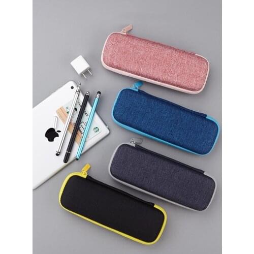 Angoo Hard Shell Pencil Case Pen Bag EVA Material Band Net Space Storage Pouch Digital Accessories Cable Kit Stationery A6479