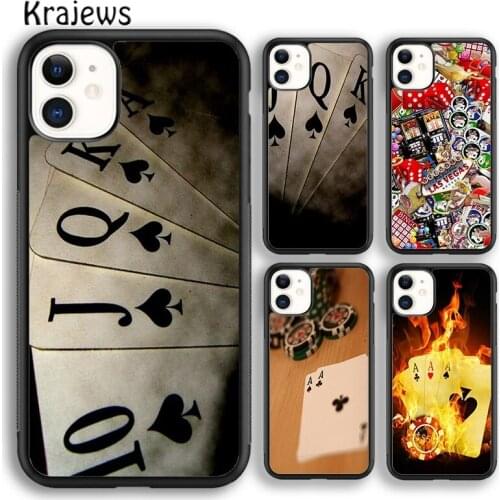 Krajews CASINO LAS VEGAS POKER Phone Case Cover For iPhone 5s 6s 7 8 plus X XS XR 11 12 pro max Samsung Galaxy S7 S8 S9 S10 Plus