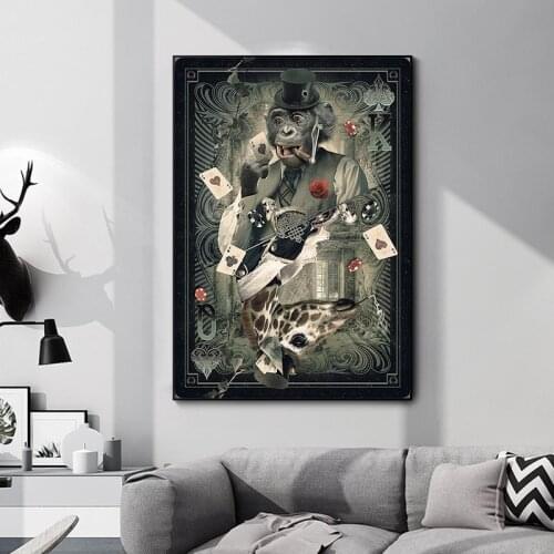 Movie Monkey Funny Animal Picture Canvas Wall Art Poster And Prints Wall Painting Room Decoration Cuadros