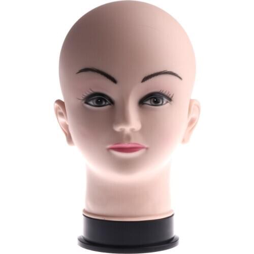 Bald Mannequin Head Female Professional Cosmetology for Wig Making, Display Wigs, Eyeglasses, Hairs 28cm/11"