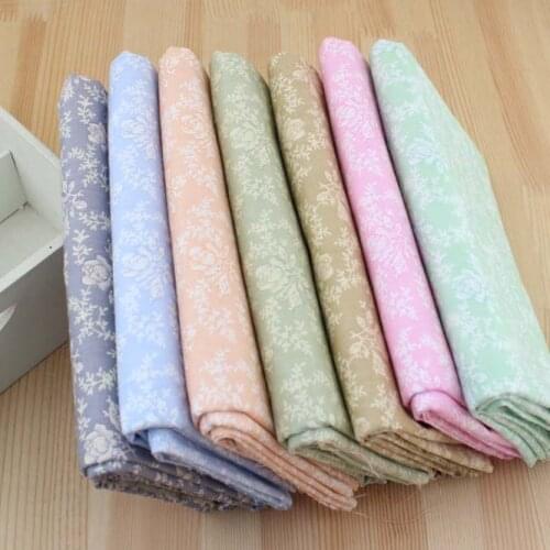 Floral Rose Cotton Fabric Fat Quarter Bundle/ Pack Tilda, Patchwork,Quilting,Handmade Scrapbook Craft sewing Cloth50*50cm