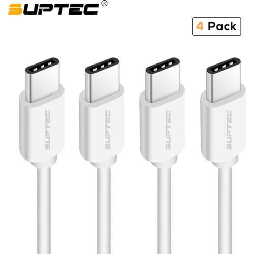 SUPTEC 4 Pack USB Type C Cable for Xiaomi Redmi Note 7 Fast Charging Wire Type-C Phone Charger Cable for Samsung Huawei P20 Lite