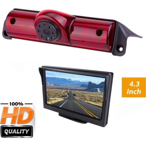 HD 720P Misayaee Brake Light Camera+4.3'' monitor for Chevrolet Express Vans / GMC Savana Van Stop lights Rear View Camera