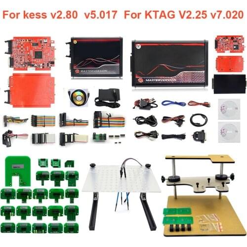 KESS KTAG 2.80 EU Red for KTAG V7.020 4 LED 2.25 SW Online For KESS V5.017 K-TAG 7.020 Master for KESS 5.017 OBD2 Tuning ECU