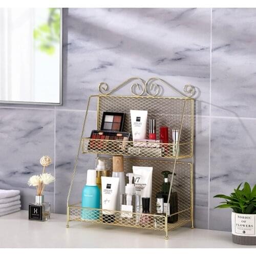 Cosmetic Storage Basket Desktop Sundries Rack Kitchen Shelf Multilayer Fruit Bathroom Wholesale