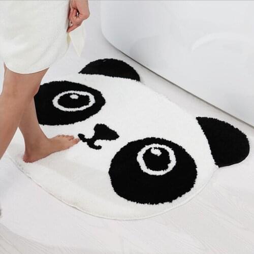 Cartoon Bedroom Carpet Bathroom Absorbent Non-slip Cute Rugs Panda Lamb Velvet Decor for Room Home Supplies Modern Floor Mats