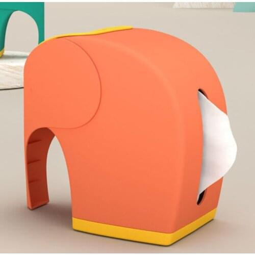 Creative Elephant Tissue Box Living Room Desktop Bedroom Cartoon Napkin Paper Towel Holder Multifunctional Decorate Storage Box