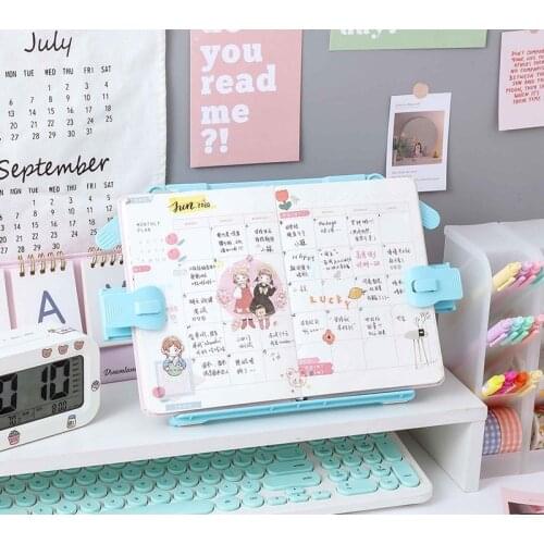 Multicolor Book Stand Holder Portable Foldable Bookend Bookstand Reading Support Student Children Writing Bracket Office Tools