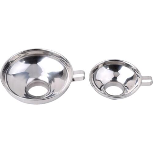 New Stainless Steel Funnel Household Extra Large Caliber Funnel Wide Mouth Filter Food Kimchi Kitchen Supplies