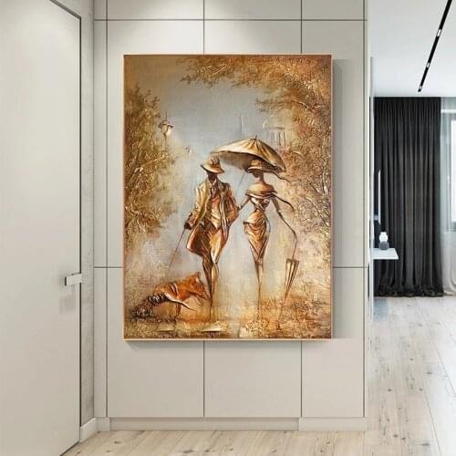 Wonderful Love Romantic Couple Canvas Painting Abstract Interesting Posters and Prints Wall Pictures for Living Room Home Decor