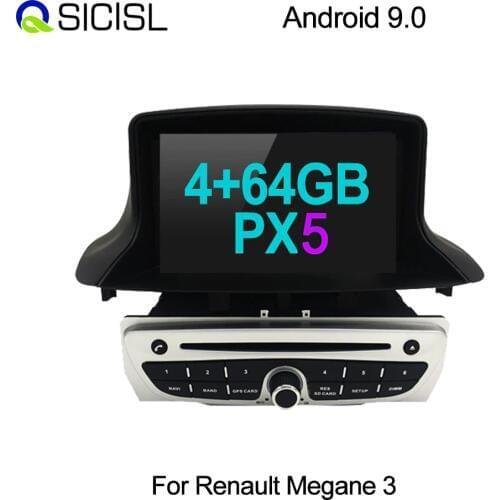 PX6 64 GB Android 9.0 Car Radio DVD player for Renault Megane 3 2009-2015 / Fluence Multimedia car head unit GPS navigation