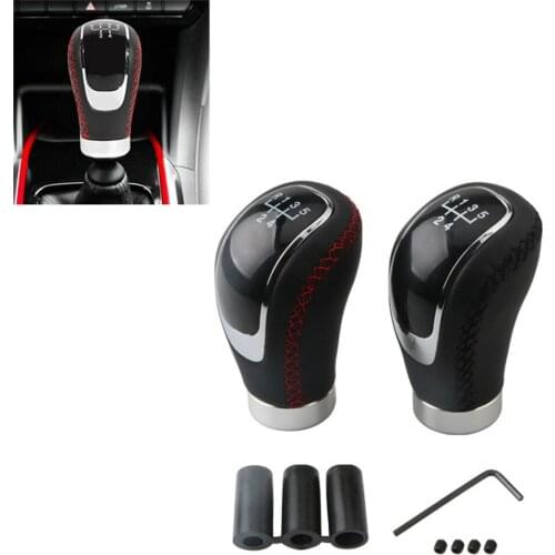5 Speed 5R Car AT MT PU Leather Aluminum Manual Gear Shift Knob Gear shift Shifter Stick Lever Headball Knobs