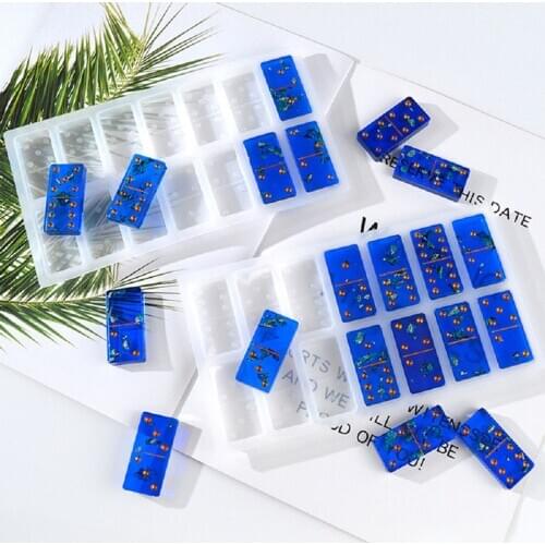 Handmade Resin Domino Silicone Molds Jewelry Accessories Making Epoxy Resin Craft Cabochons Board Charms DIY Resin