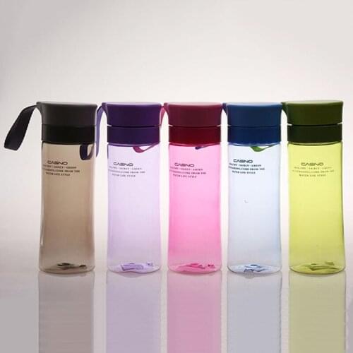 500ML PC Straight Drink Sports Water Bottle with Filter Tea and Hanging Rope Behind the Bottle Climbing and Hiking Special