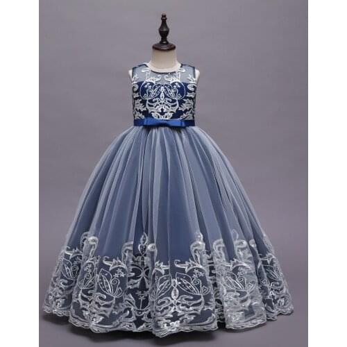 European and American girls dress wedding party childrens Princess Party event long skirt childrens dress girls formal dress