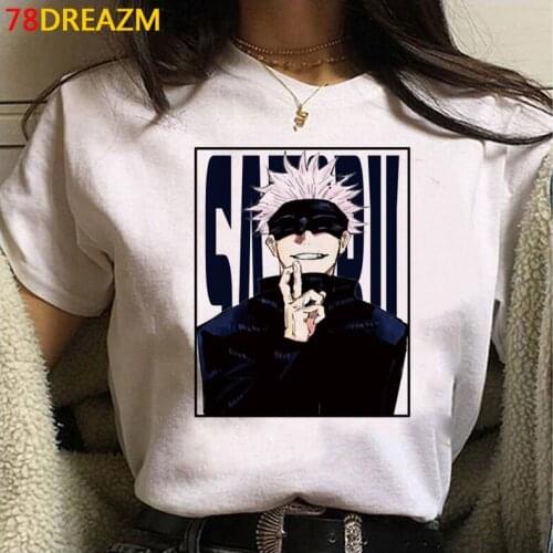 Jujutsu Kaisen Gojo Satoru Yuji Itadori t shirt men aesthetic vintage graphic tees couple 2021 tshirt aesthetic kawaii