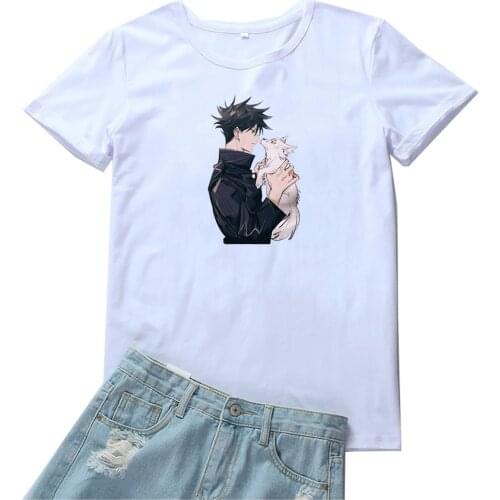 Get Up Close with The Fox Women T-shirt Funny Anime T Shirt Women Fashion Harajuku Tops Tshirt Women Japan Style Print Women Tee