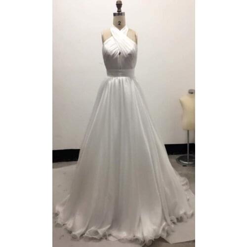 Womens Sexy A-Line Long Chiffon Pleated Prom Dresses Plus Backless Robe De Soiree Floor Length Evening Party Gowns