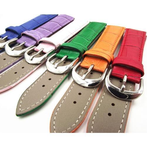 1PCS 12MM,14MM,16MM,18MM,19MM,20MM,22MM High quality genuine leather watch band wrist watch strap 6 color available-WBGL009