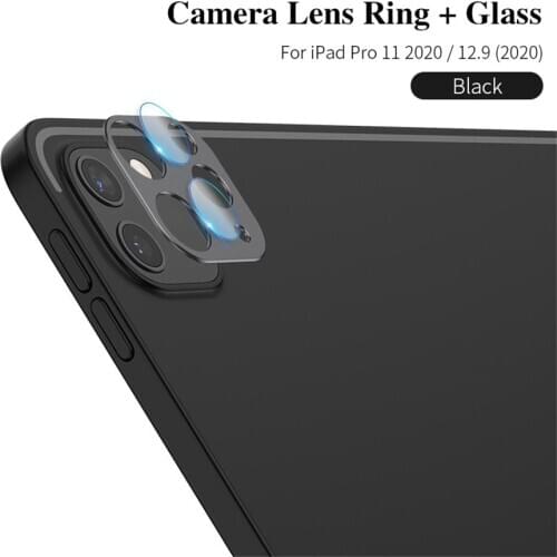 2 in 1 Back Camera Lens Tempered Glass For iPad Pro 11 Metal Protection Camera Protector For apple iPad Pro 12.9 2020 Case Cover