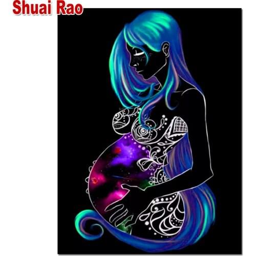 Fantasy Pregnant Woman 5d Diy Diamond Painting Cross Stitch Kit Diamond Embroidery Puzzle 3D Pictures Mosaic Handmade Gift